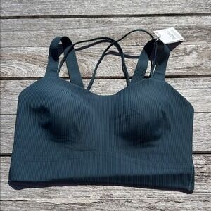 lululemon athletica Dark Teal Ribbed Strappy Sports Bra